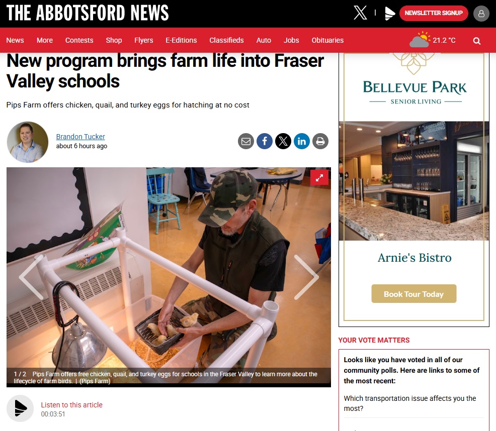 Pips Farm in the Abbotsford News